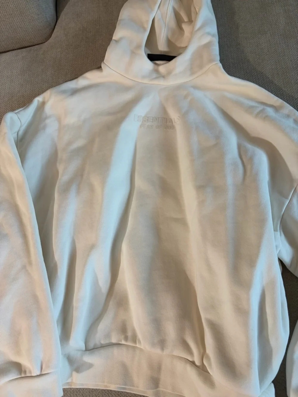 Essentials Fear of God Cloud Dancer White Hoodie - Picture 7 of 14
